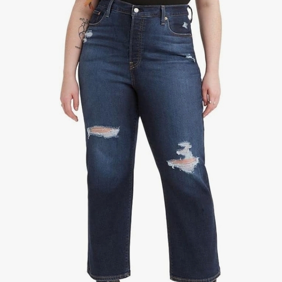 NEW Levis Ribcage Straight Ankle Jeans 31W 27L - Picture 2 of 6